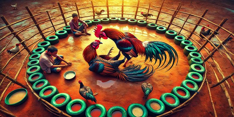 Trận đấu đá gà chọi đầy kịch tính với không gian và quy tắc rõ ràng